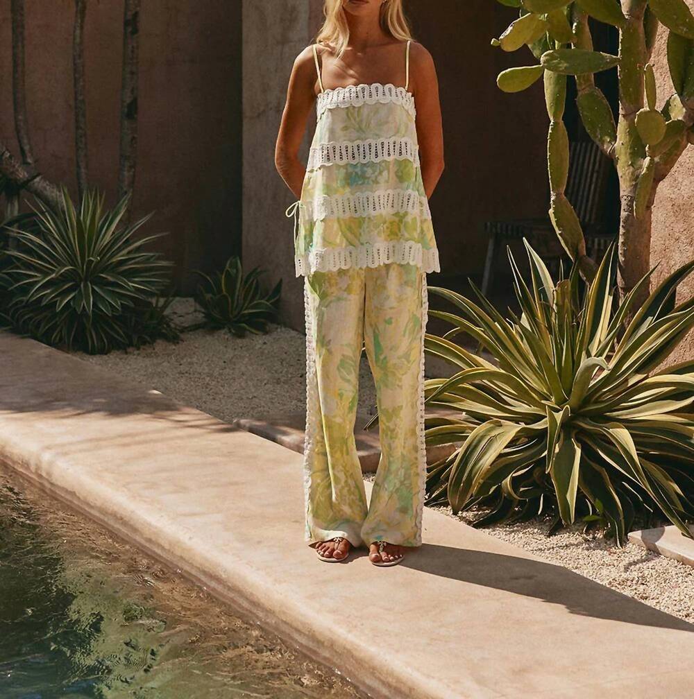 NEW SUNDAYUP tropical lace two-piece set in fiore festivo